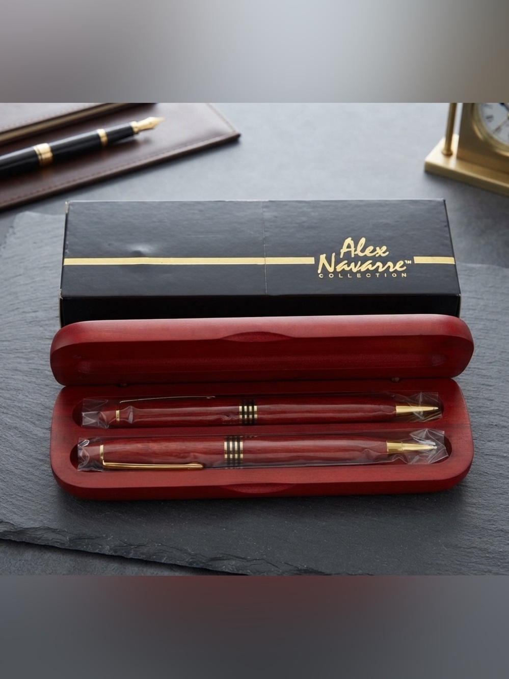 Wooden Pens Set with Gift Case/
Pen and Mechanical Pencil Set Rosewood
